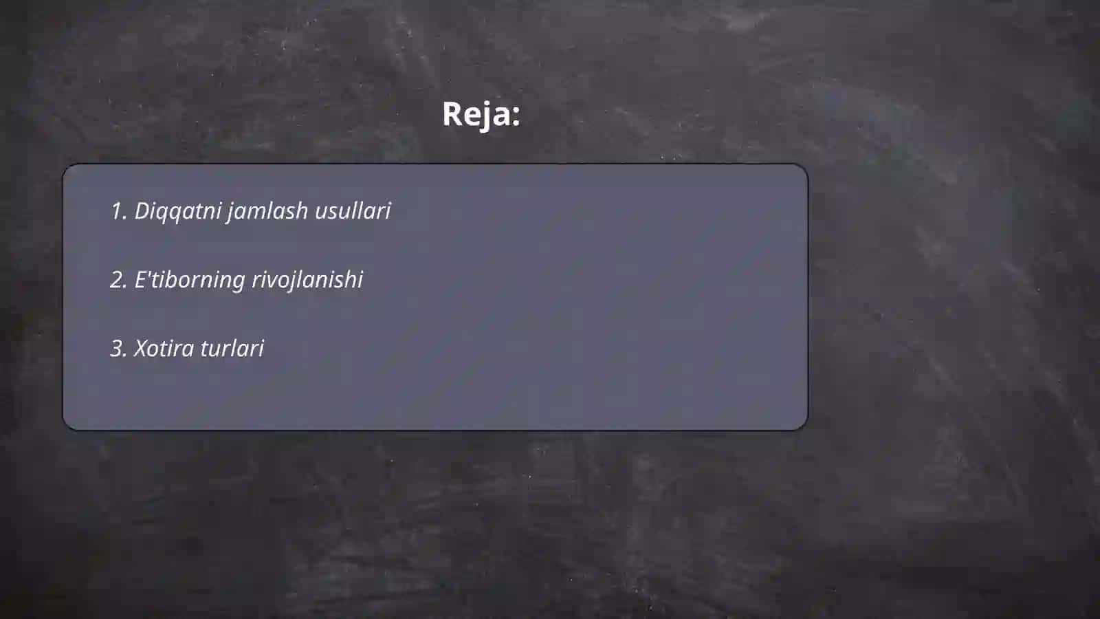 Diqqat va xotira 2