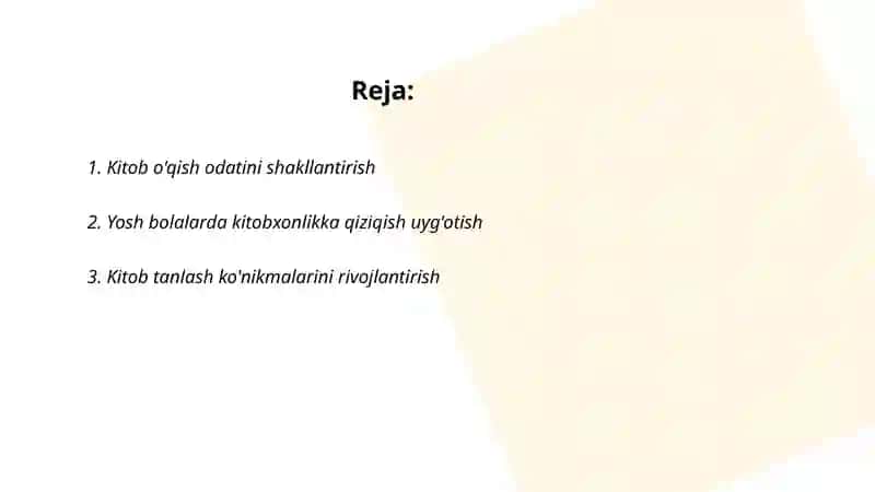 Kitobxonlik faoliyatini shakllantirish 2