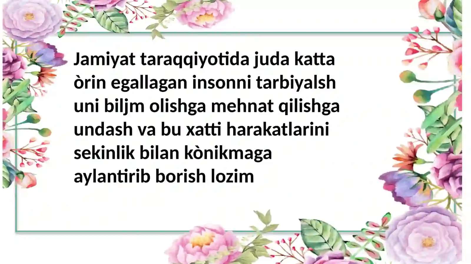 Tarbiya jarayonining roli 2