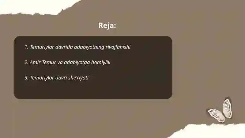 Temuriylar davri adabiyoti 2