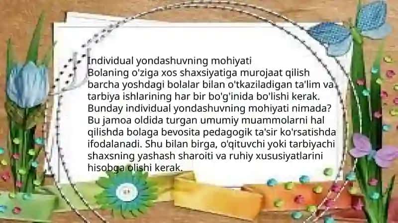 Mirzayeva Nilufarning Maktabgacha tayyorlash fanidan tayyorlangan taqdimoti 2