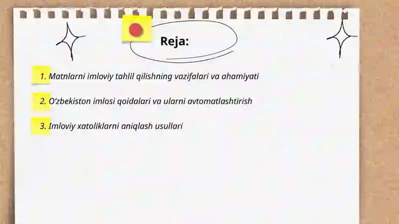 Matnlarni imloviy tahlil qilish 2