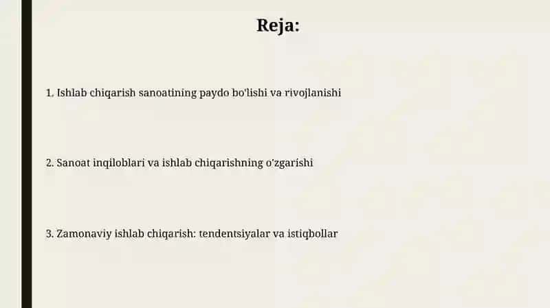 Un ishlab chiqarish sanoati tarixi 2
