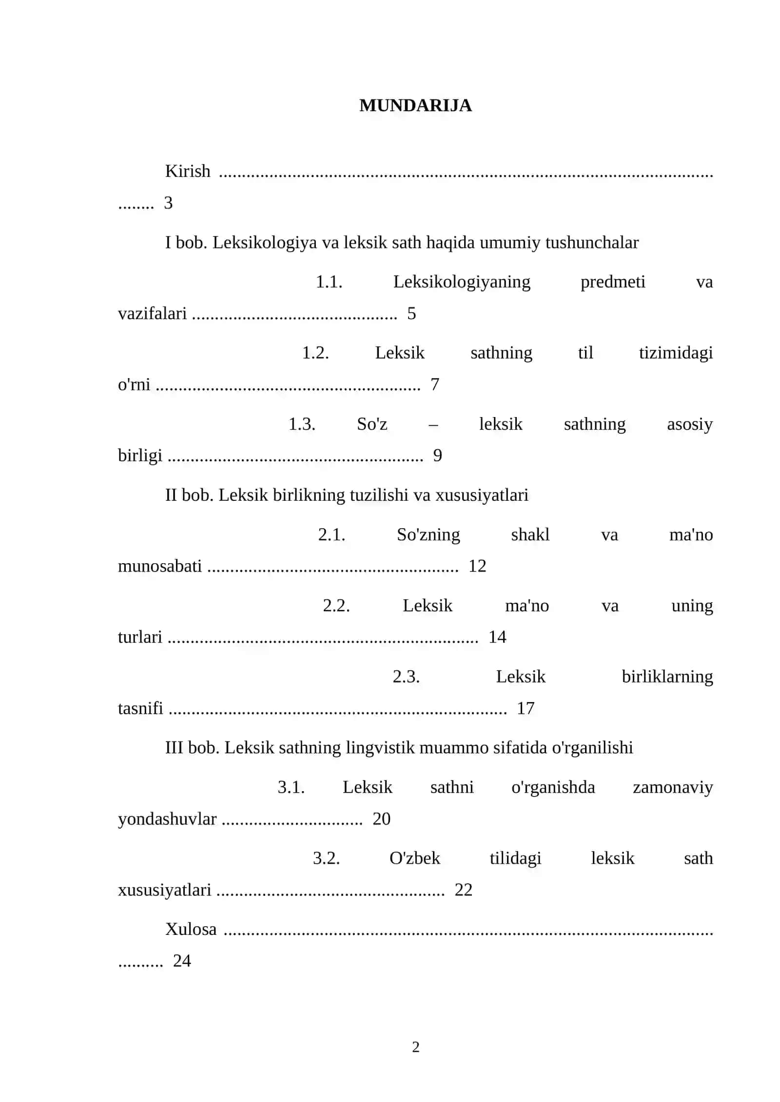 LEKSIK SATH VA UNING BIRLIGI LINGVISTIK MUAMMO SIFATIDA 2