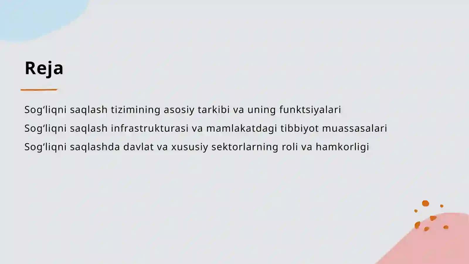 Sogʻliqni saqlash tarmogʻi 2