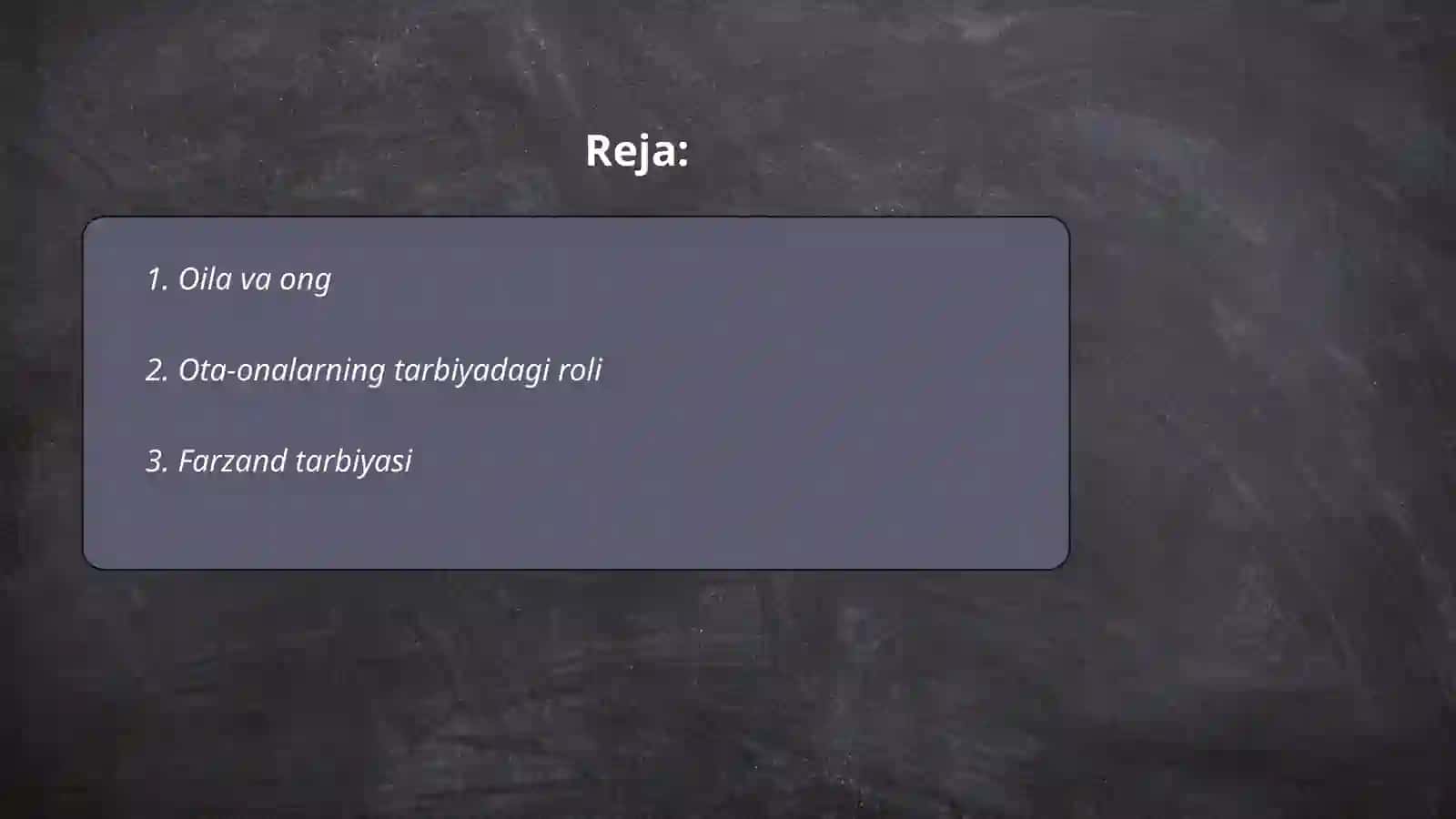 Oila va ong 2