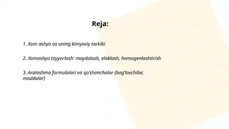 kramzit ishlab chiqarish texnologiyasi 2
