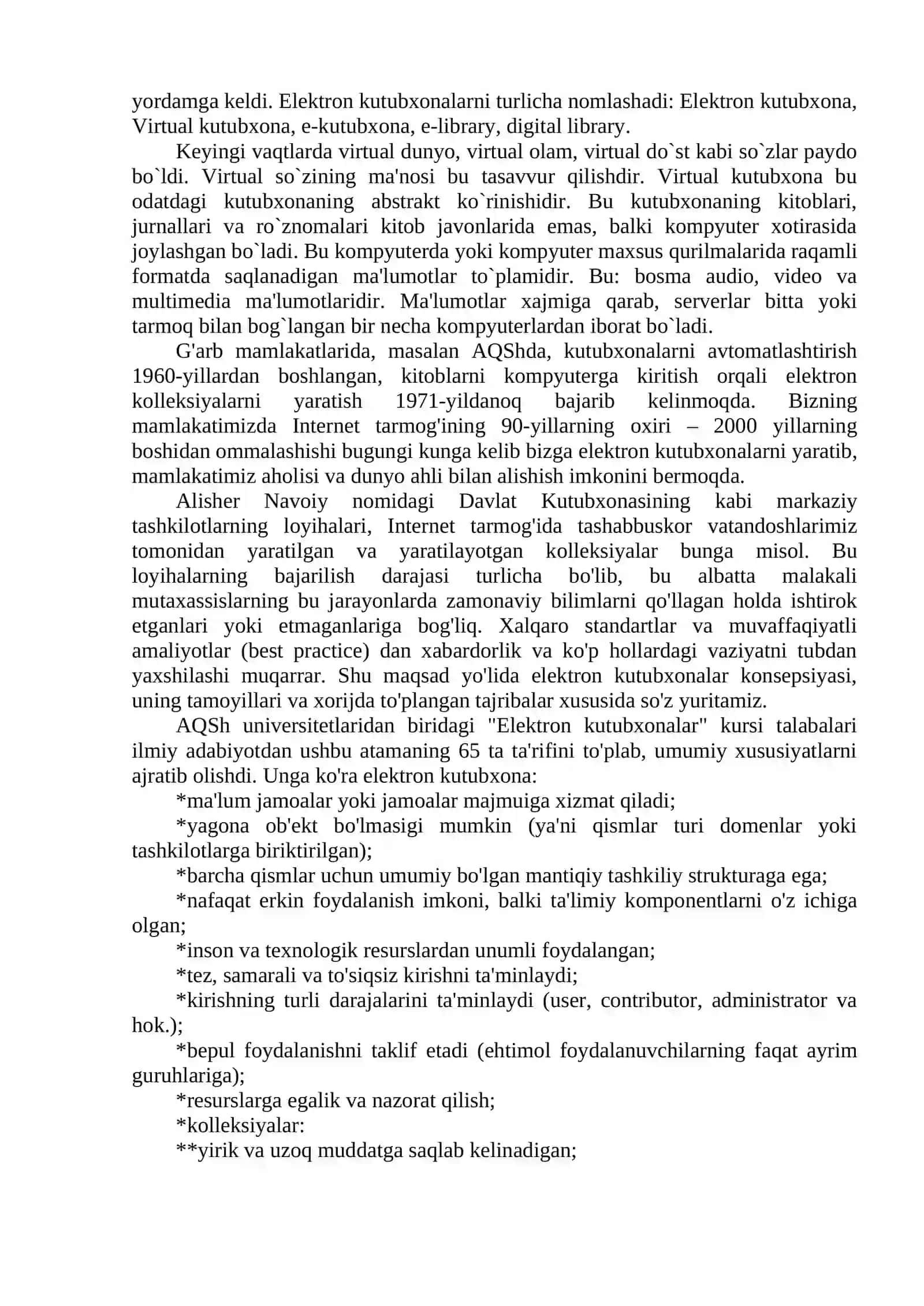 Elektron kutubxonalr va arxivlar bilan ishlash 2