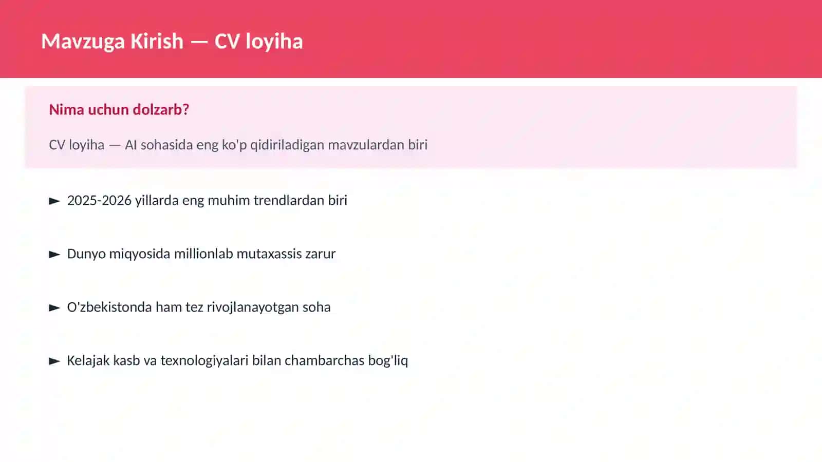 CV loyiha 2