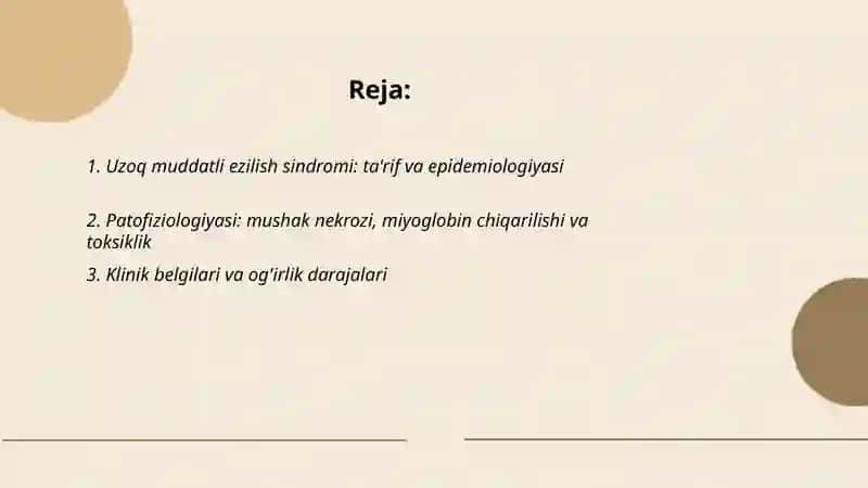 Uzoq muddatli ezilish sindromi 2