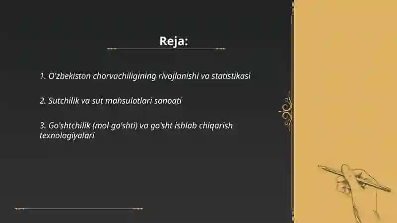 O'zbekiston chorvachiligi va tarmoqlari 2