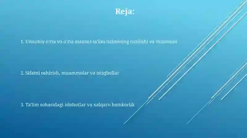 Umumiy, o‘rta, o‘rta maxsus ta’lim tizimi 2