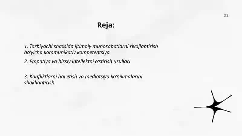 Tarbiyachi shaxsida ijtimoiy munosabatlarni rivojlantirishga oid kasbiy kompetentlikni rivojlanishi 2
