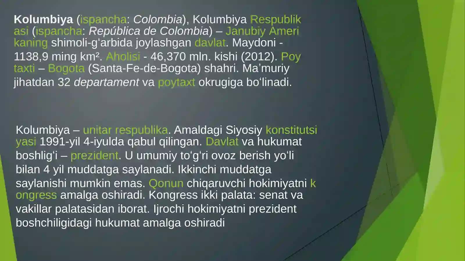 Kolumbiya Respublikasi 2