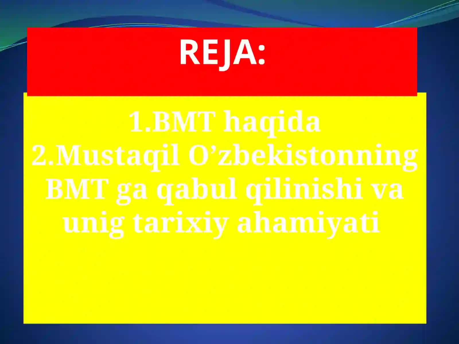 Mustaqil O'zbekistonning BMT ga qabul qilinishi va uning tarixiy ahamiyati 2