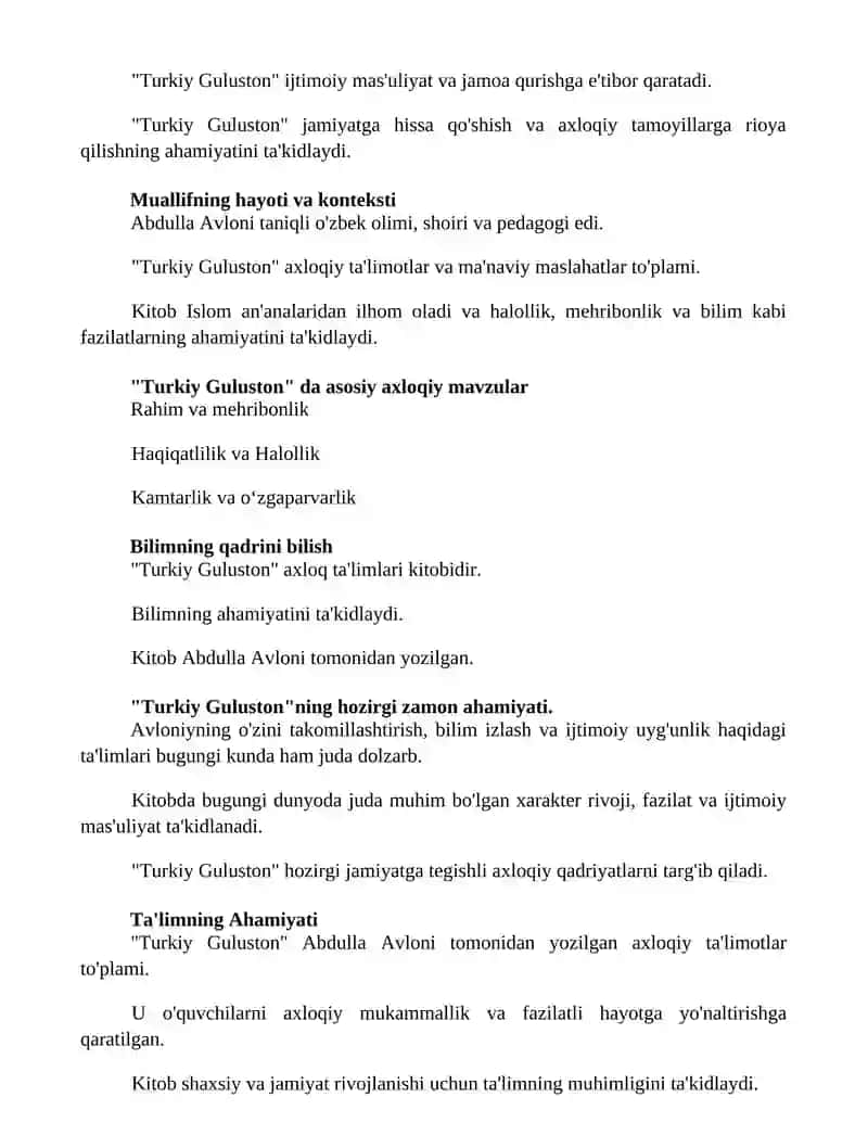 Turkiston Gulustoni 2