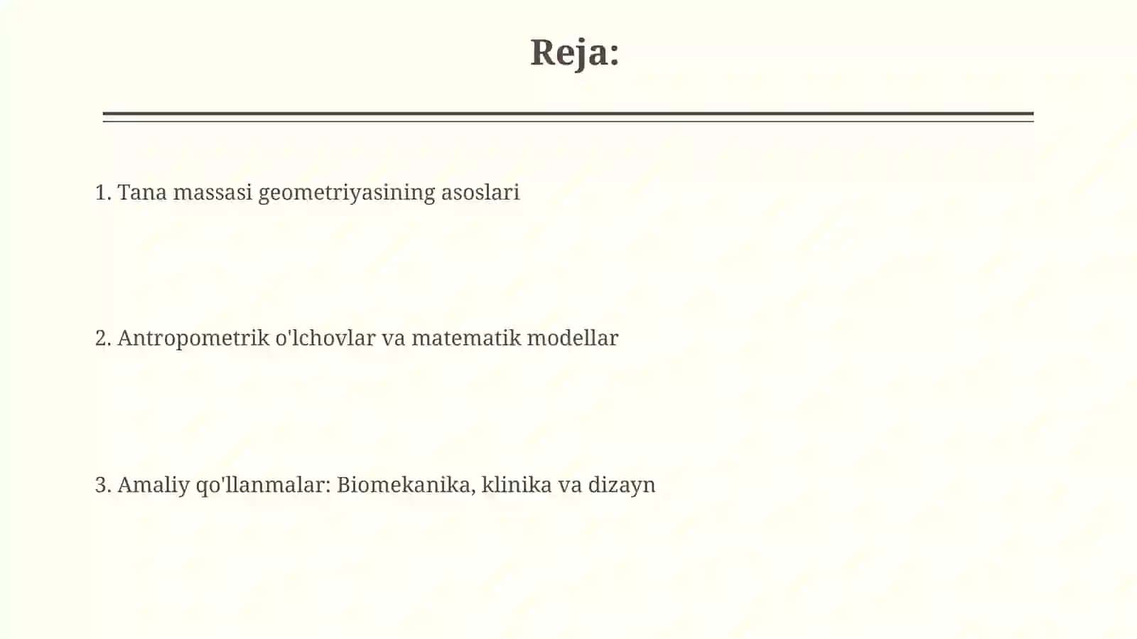Odam gavdasi massasining geometriyasi 2