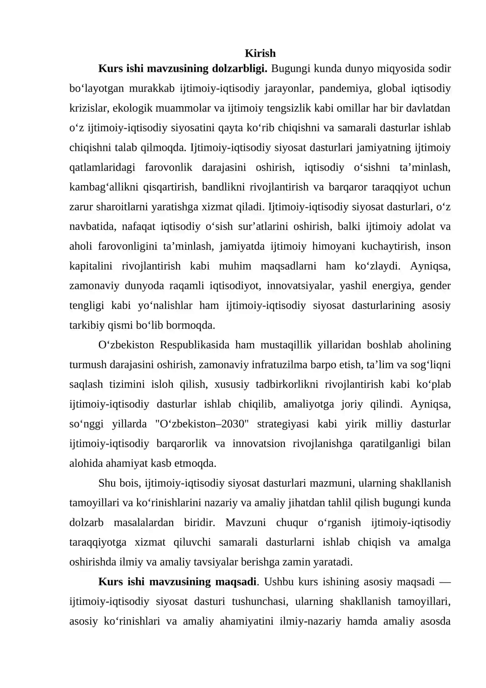 "Ijtimoiy-iqtisodiy siyosat dasturi tushunchasi va ko‘rinishlari" 2