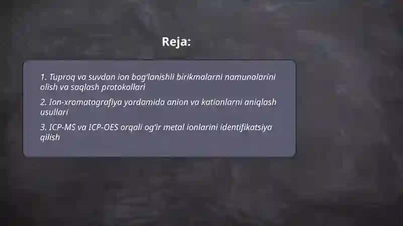 Ion bogʻlanishli birikmalarni tozalash usullari 2