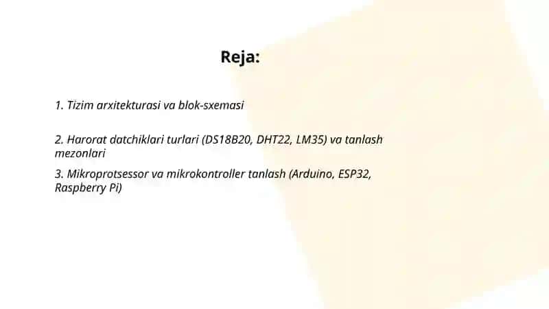 Harorat datchigi yordamida xonani avtomatik boshqaruv tizimi 2