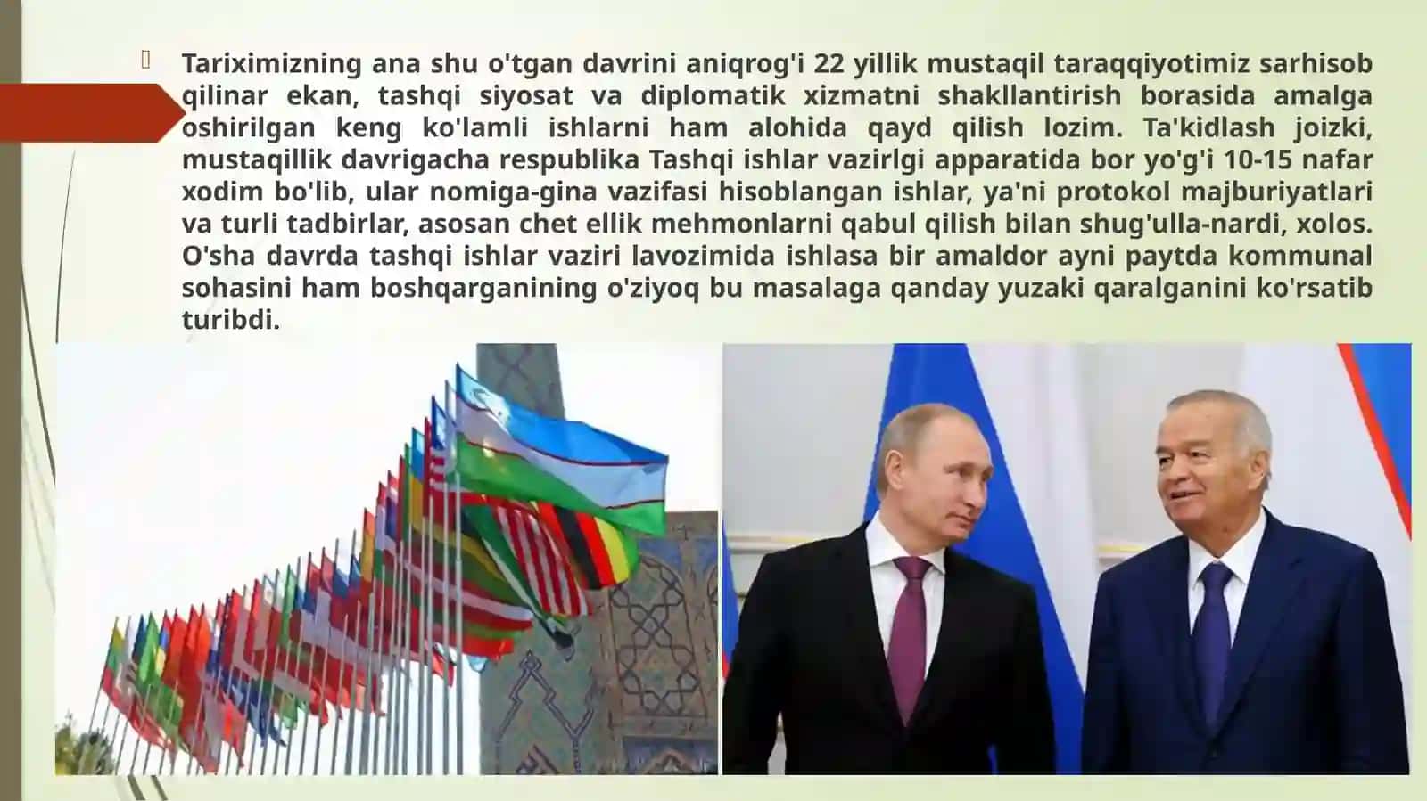 O‘zbekiston va jahon hamjamiyati 2