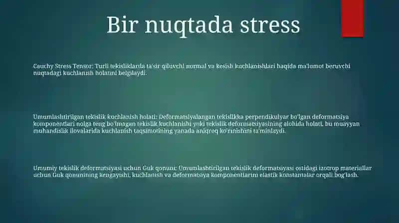 Cauchy Stress Tensor 2