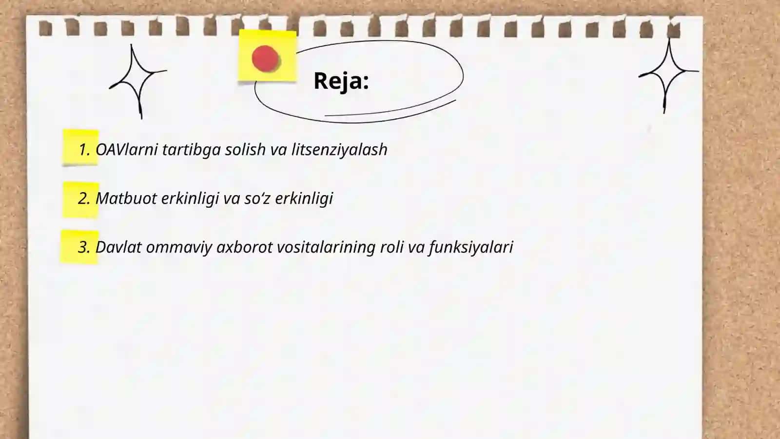 OAVlarni tartibga solish va litsenziyalash 2