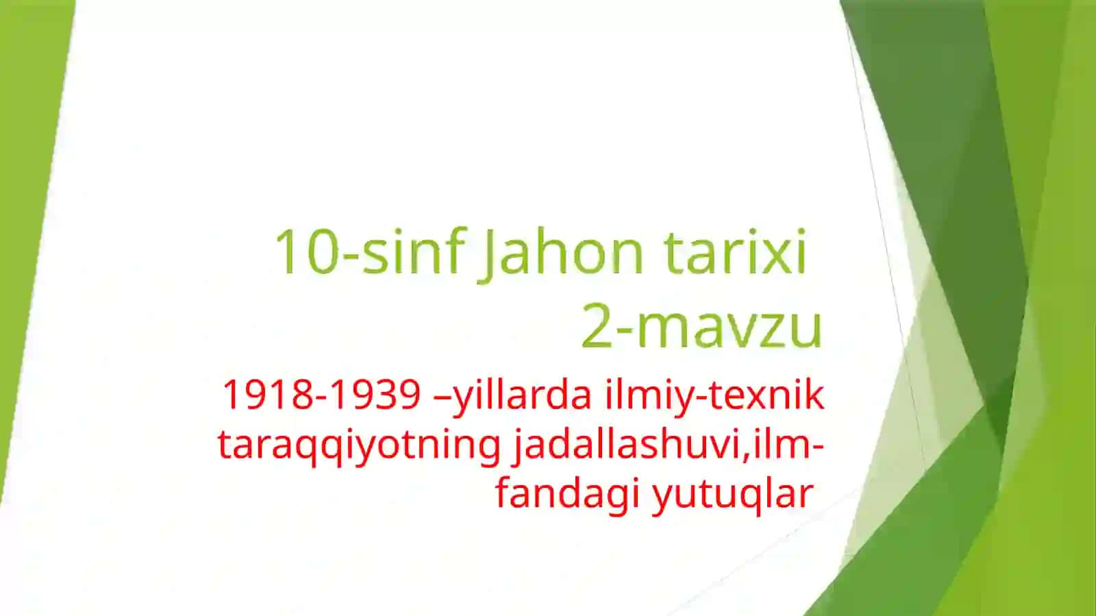 10-sinf Jahon tarixi 2-mavzu 2