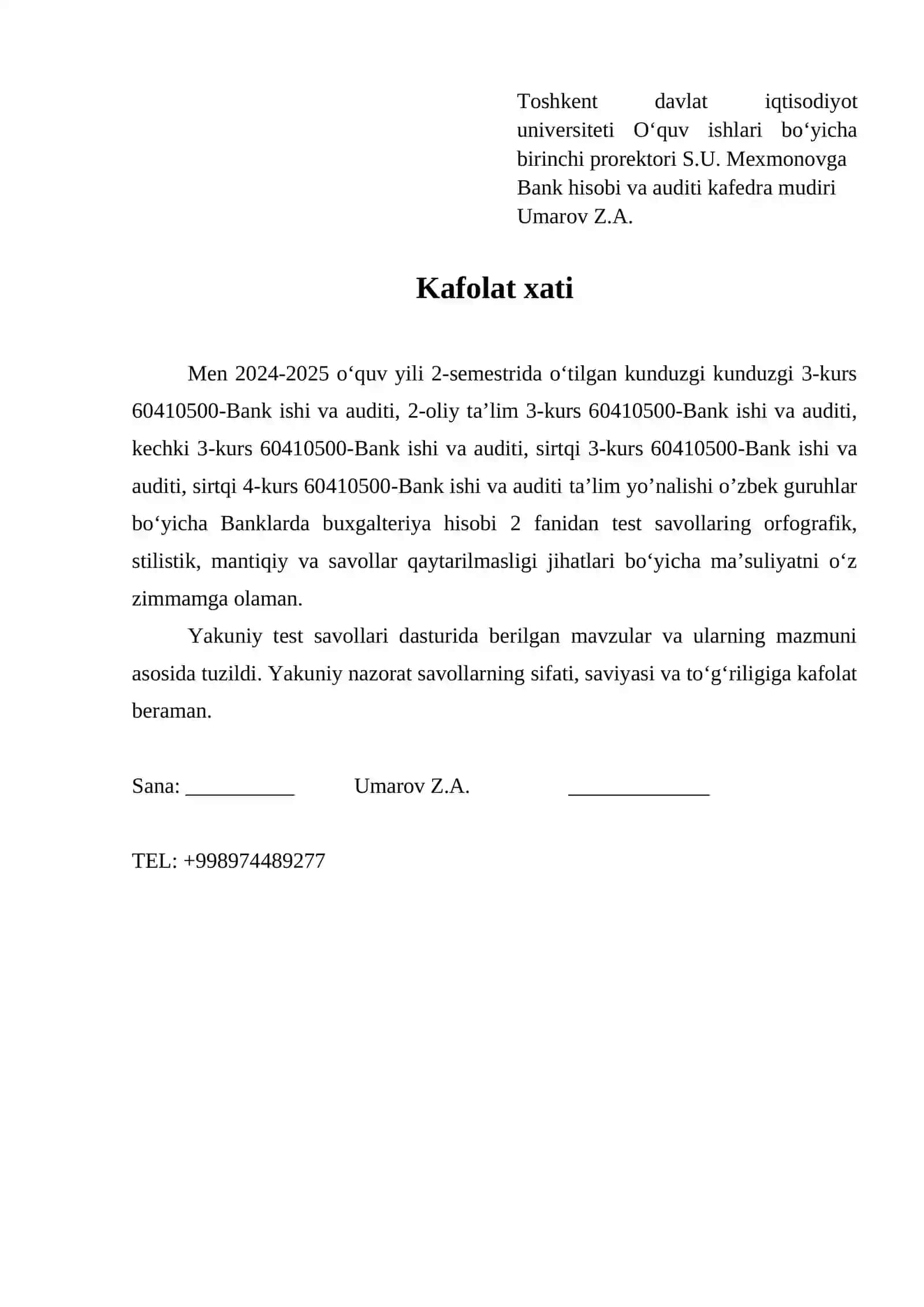 Banklarda buxgalteriya hisobi Yakuniy 2026 yil 2