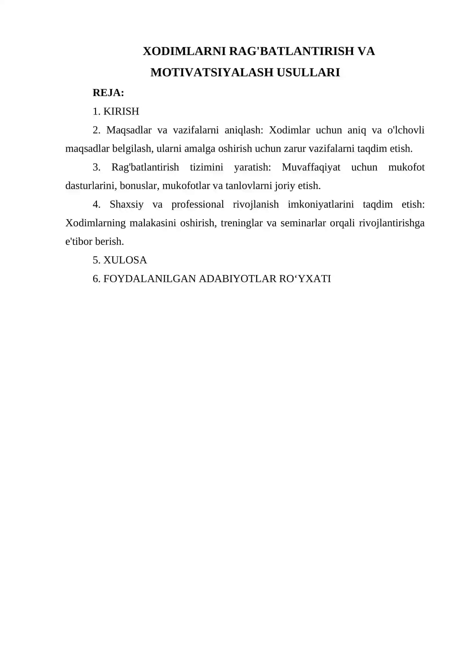 XODIMLARNI RAG'BATLANTIRISH VA MOTIVATSIYALASH USULLARI 2