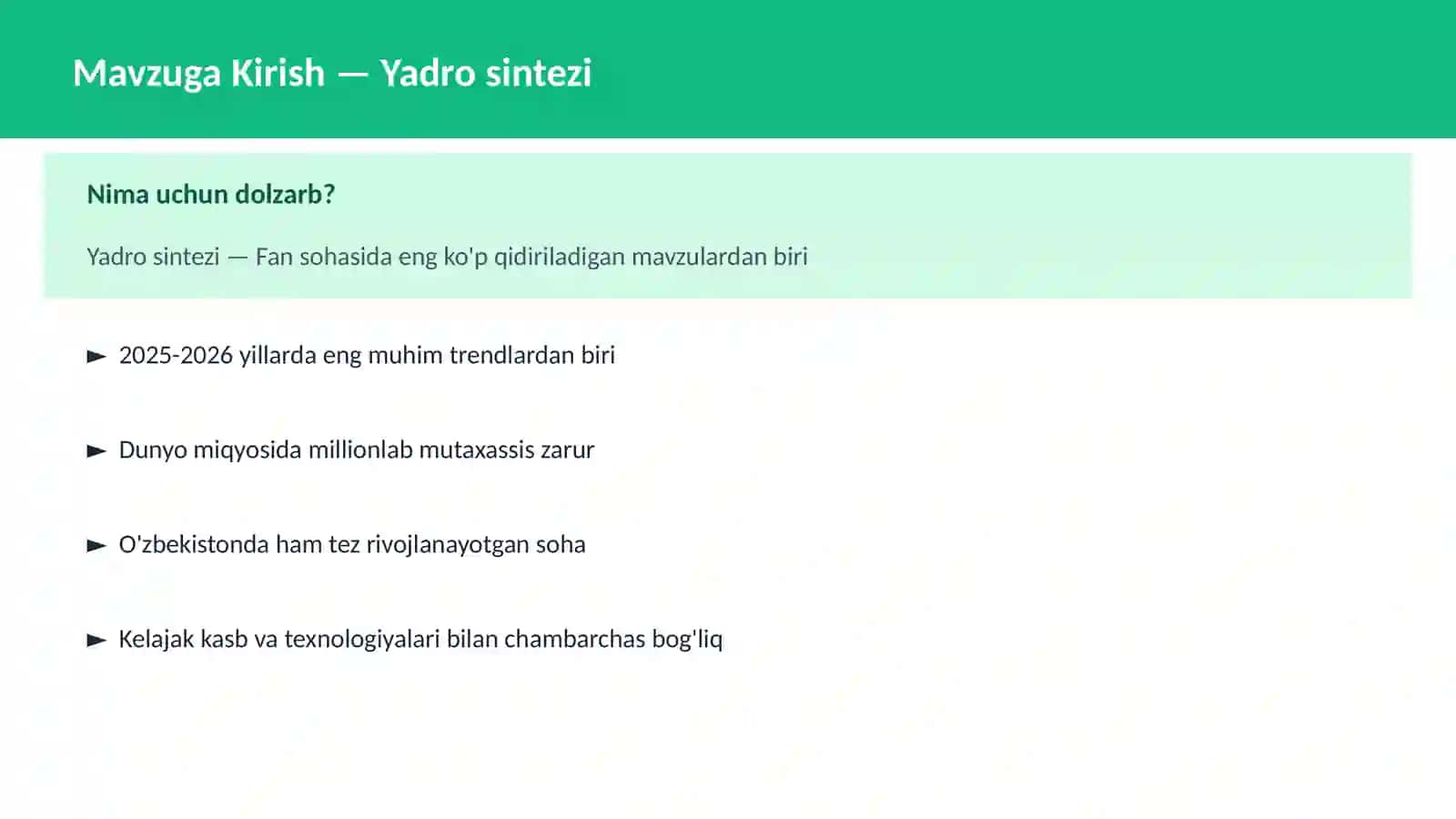 Yadro sintezi 2