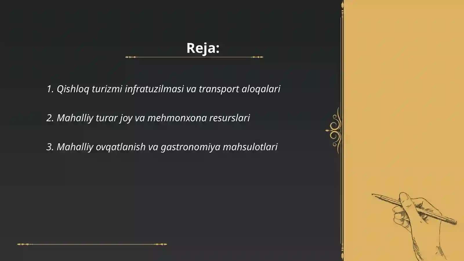 Mintaqalarda qishloq turizimini rivojlantirish resurslari 2