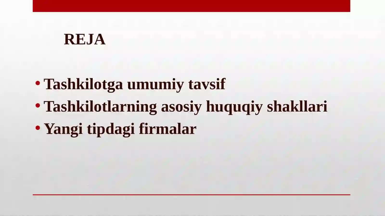 TASHKILOT VA ULARNI BOSHQARISH 2