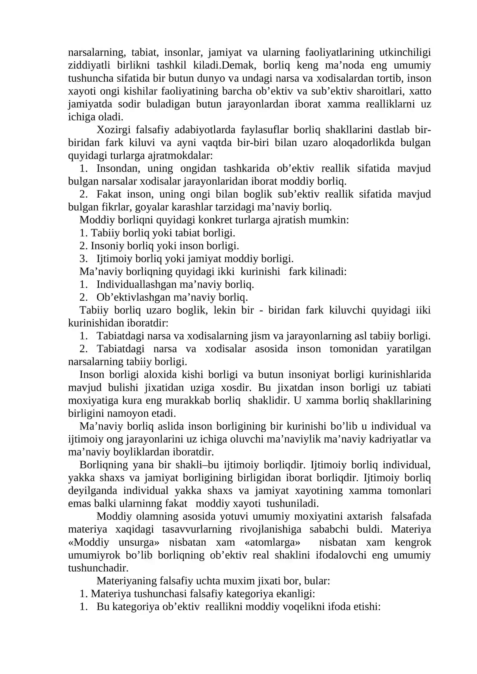 Borliq falsafaning fundamental kategoriyasi 2