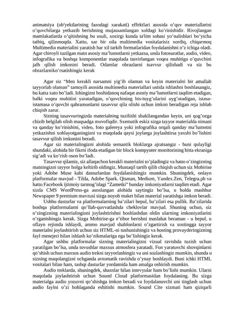 Multimedia tushunchalari va amaliyoti 2