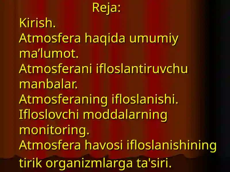 Atmosfera holoti o‘zgarishi bilan bog‘liq 2