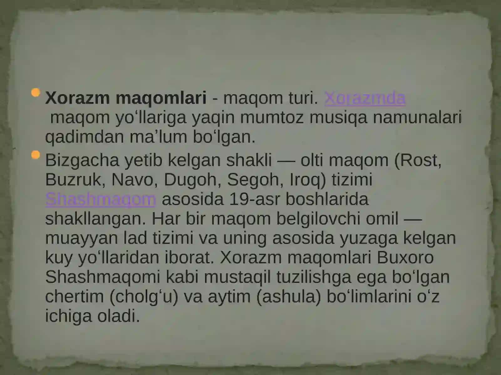 Xorazm maqomlari 2