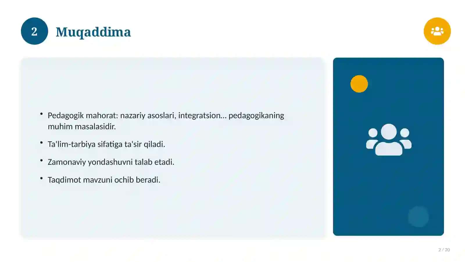 Pedagogik mahorat: nazariy asoslari, integratsion yondashuvda (Ilmiy maqola) 2