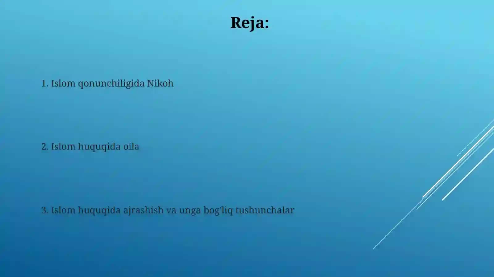 Islomhuquhshunisligidaoila,nikoh,taloq,idda,zihortushunchalarinitariflash 2