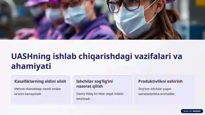 UASH Ishlab Chiqarish Gigiyenasi 2