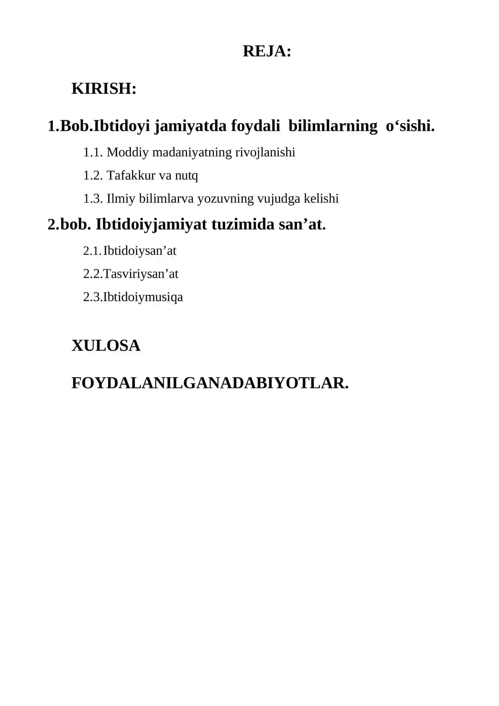 IBTIDOIY JAMIYAT TUZUMIDA MODDIY MADANIYAT 2