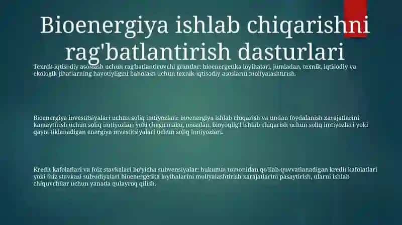 Bioiqtisodiyotda RagʻBatlantirish Siyosati 2