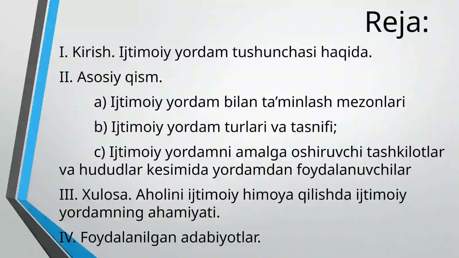 Ijtimoiy yordam tushunchasi va turlari 2
