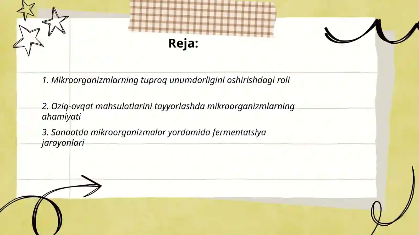 Mikroorganizimlarning tabiatdagi va xalq xo'joligidagi ahamiyati 2