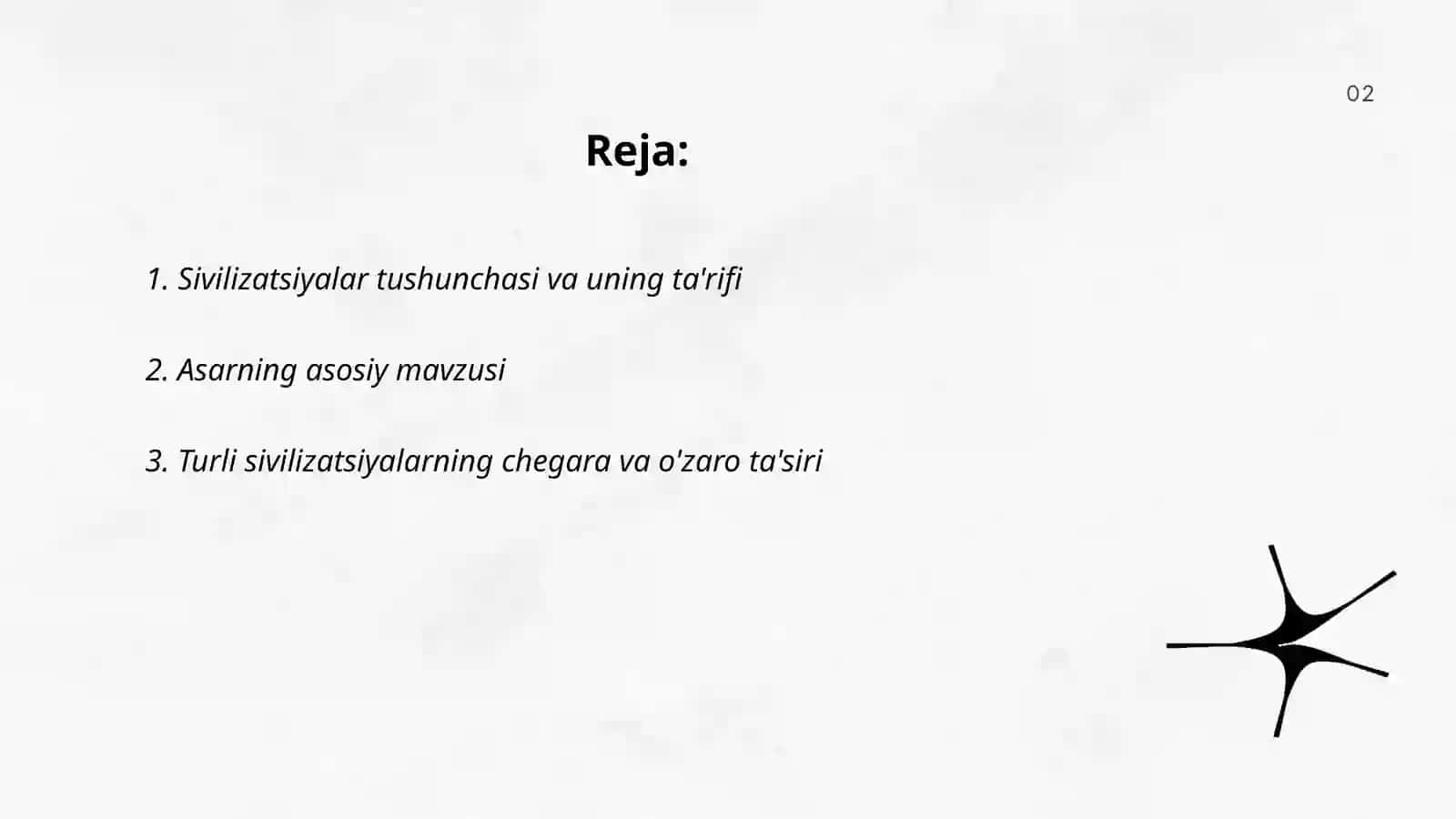 S.Xantingtonning “Sivilizatsiyalar to‟qnashuvi” asarini o‟qish va mohiyati bo‟yicha esse tayyorlash 2