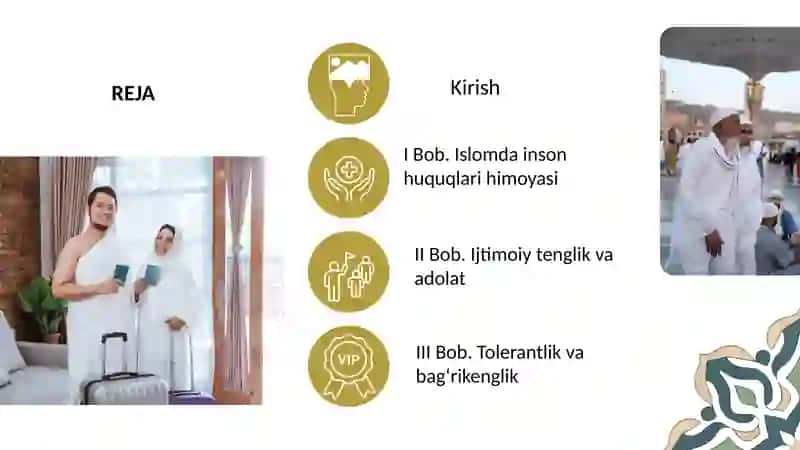 Islomda inson huquqlari himoyasi,ijtimoiy tenglik, adolat va tolerantlik 2