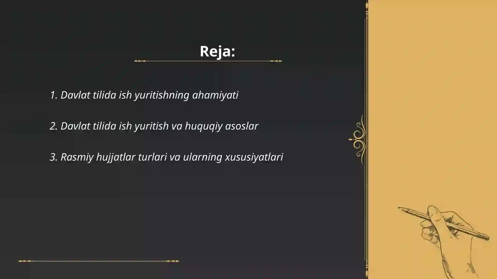Davlat tilida ish yuritish fanining maqsad va vazifalari 2