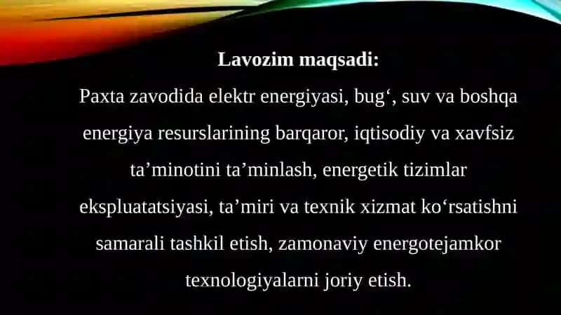 Bosh energetik malaka tavsifi 2