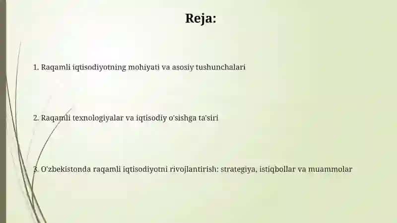 Raqamli iqtisodiyot mazmuni va rivojlanish tendensiyalari 2