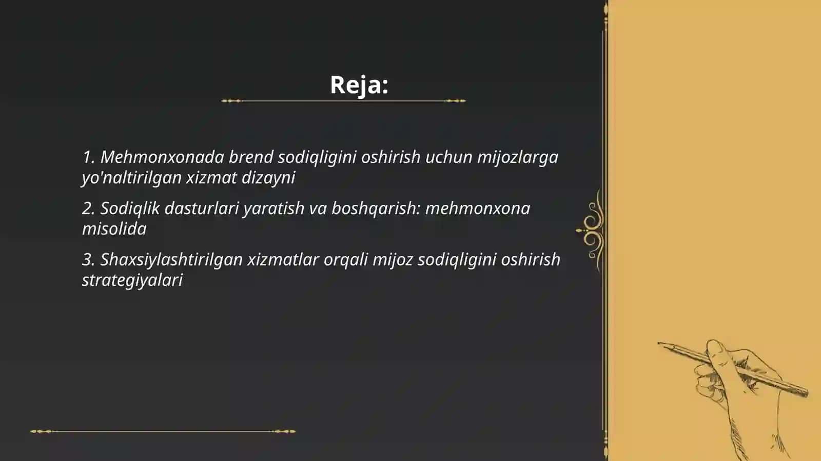 Mehmonxonalarda brend sodiqligi va mijozlar sodiqligini oshirish 2